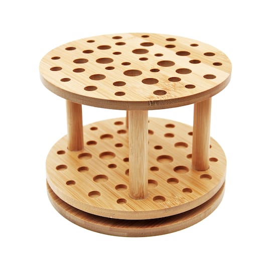 6 Pack: 6.25" Rotating Bamboo Paint Brush Organizer by Artist's Loft®